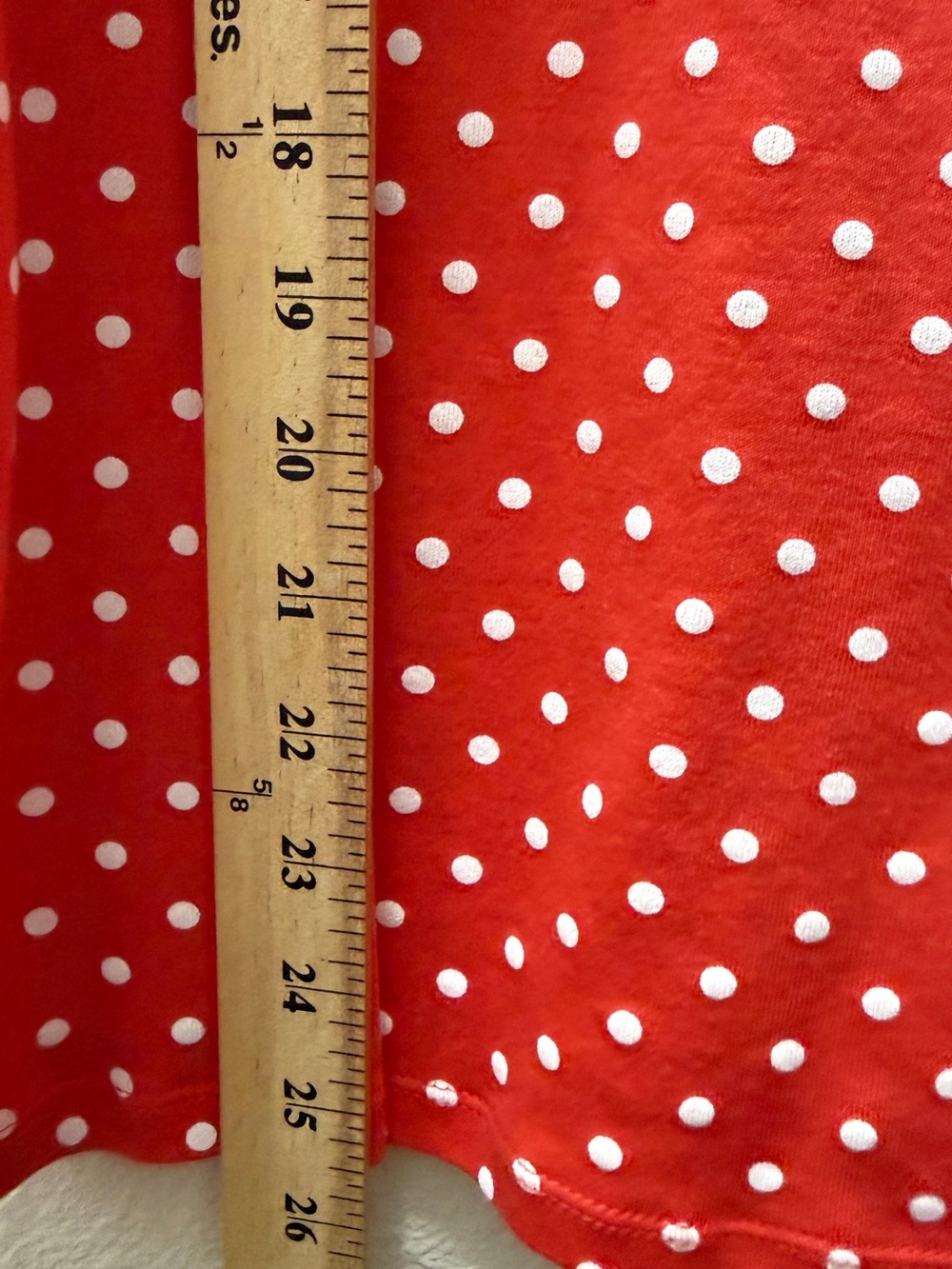 Lauren Ralph Lauren Top L Red Polka Dot Cotton Bell Sleeve Boat Neck - Picture 8 of 9